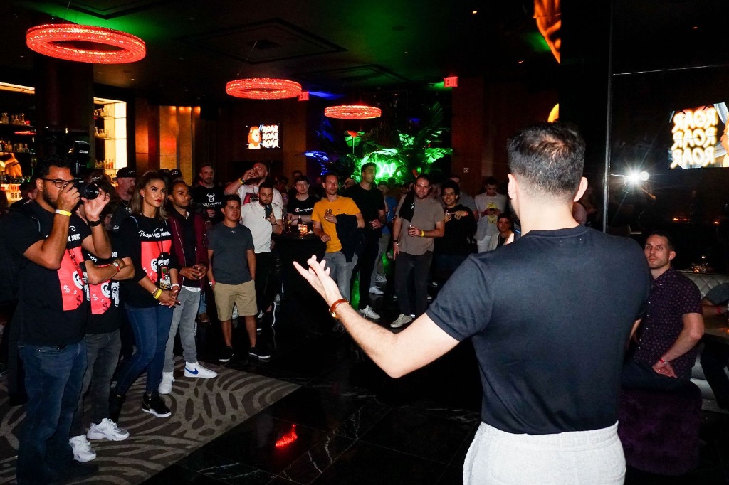 Speaking at community event